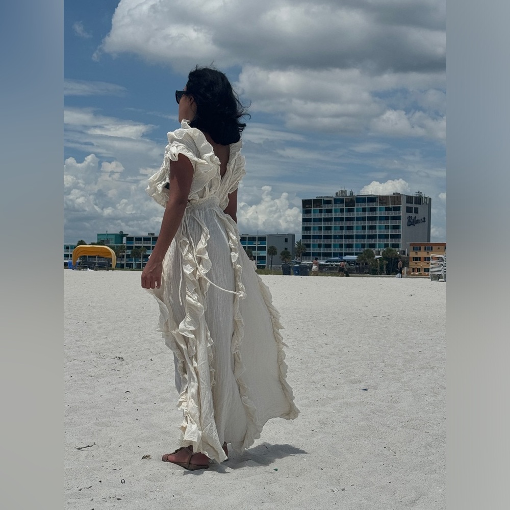 White Dress Cotton Handmade